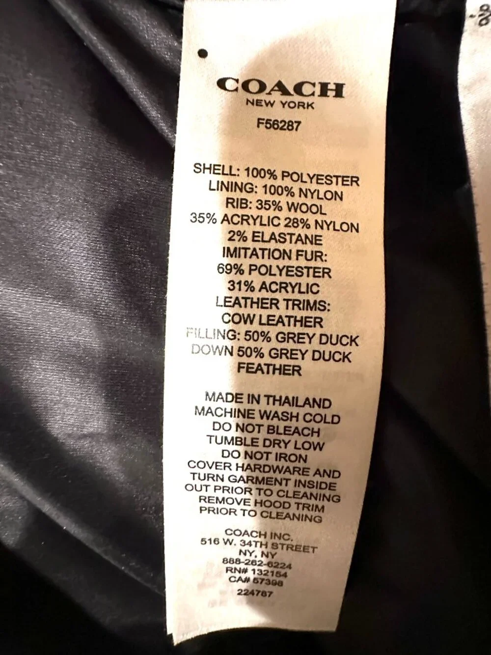 COACH PLAID PUFFER VEST MEDIUM
